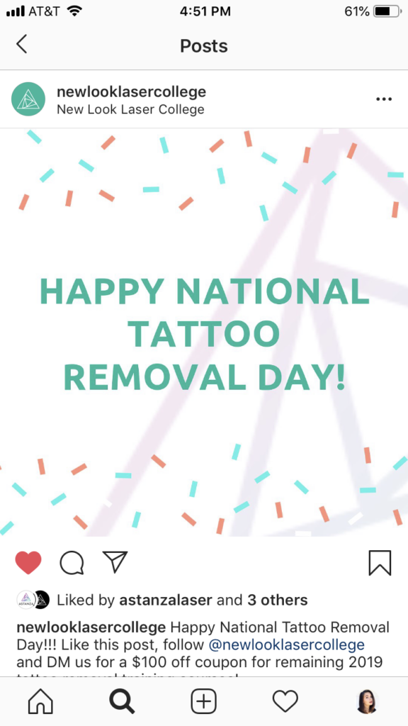 Special Training Discounts for National Tattoo Removal Day!