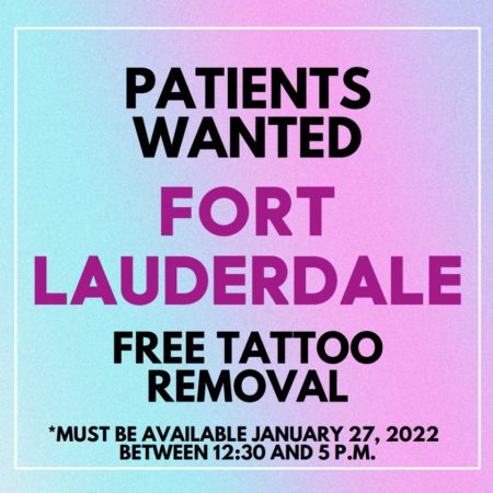 fort lauderdale patients wanted tattoo removal